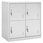 vidaXL Lockerkast 90x45x92,5 cm staal lichtgrijs, Huis en Inrichting, Verzenden, Nieuw