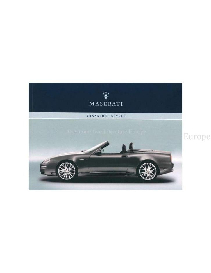 2006 MASERATI GRANSPORT SPYDER INSTRUCTIEBOEKJE DUITS, Auto diversen, Handleidingen en Instructieboekjes