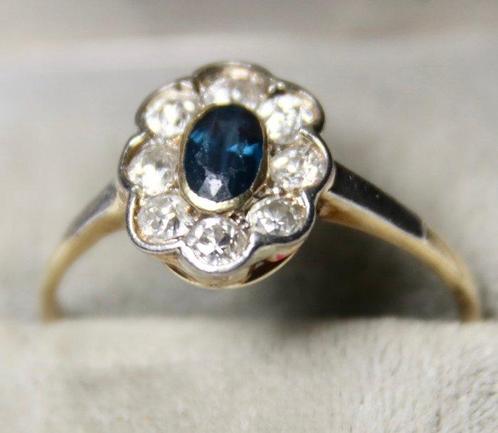 Handmade - Bague de fiançailles - 18 carats Or jaune,, Handtassen en Accessoires, Antieke sieraden