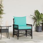 vidaXL Ligbed met Kussens Zwart 60x70x78 cm Poly Rattan, Tuin en Terras, Tuinstoelen, Verzenden, Nieuw