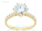 1 Gouden ring met diamant met een briljant..., Bijoux, Sacs & Beauté, Accessoires Autre, Ophalen