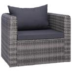 Tuinstoel Poly Rattan Grijs | Retour Deal | 40% Korting, Tuin en Terras, Verzenden, Nieuw