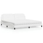 vidaXL Bed met matras Zadar kunstleer wit 200x200 cm, Huis en Inrichting, Verzenden, Nieuw