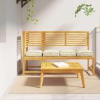 vidaXL Palletkussen voor zitting 4 pcs Crème 40 x 40 x 8 cm, Huis en Inrichting, Verzenden, Nieuw