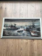 Leon Corbeau (1938) - Havengezicht, Antiek en Kunst, Kunst | Schilderijen | Klassiek