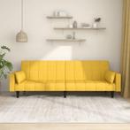vidaXL Canapé-lit à 2 places avec deux oreillers jaune, Neuf, Verzenden
