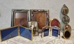 Fotolijst (8) - hout/glas/verzilverd metaal/tin - 8 vintage