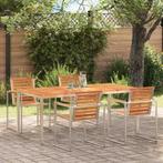 vidaXL OutdoorDiningTable Bruin 200x90x75cm Massief Teakhout, Tuin en Terras, Tuintafels, Verzenden, Nieuw