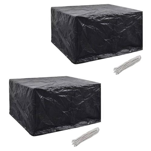 vidaXL Tuinmeubelhoezen poly rattan 2 st 6-persoons 172x113, Tuin en Terras, Tuinmeubel-accessoires, Nieuw, Verzenden