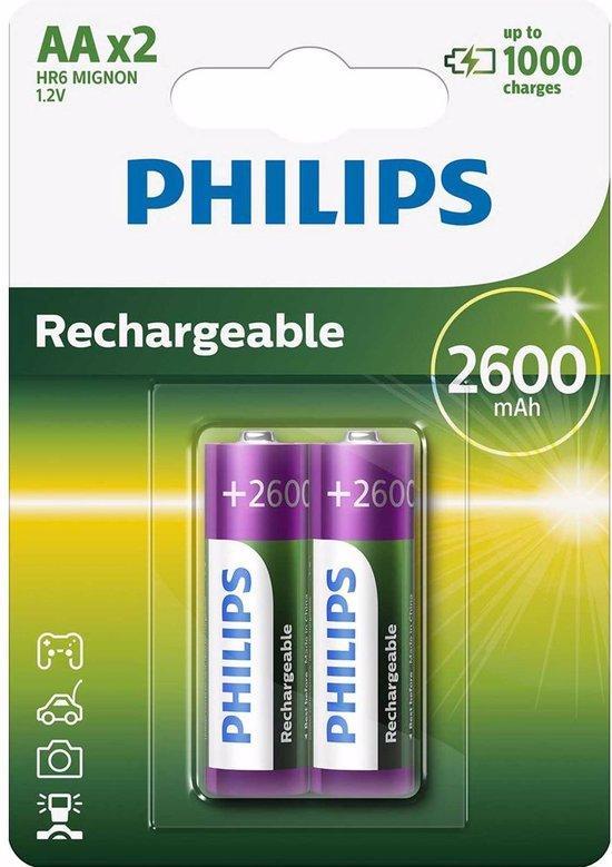2dekans | Philips AA Oplaadbare Batterijen, TV, Hi-fi & Vidéo, Photo | Accumulateurs & Batteries, Enlèvement ou Envoi