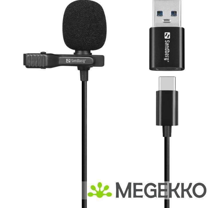 Sandberg Streamer USB Clip Microphone, Computers en Software, Overige Computers en Software, Nieuw, Verzenden