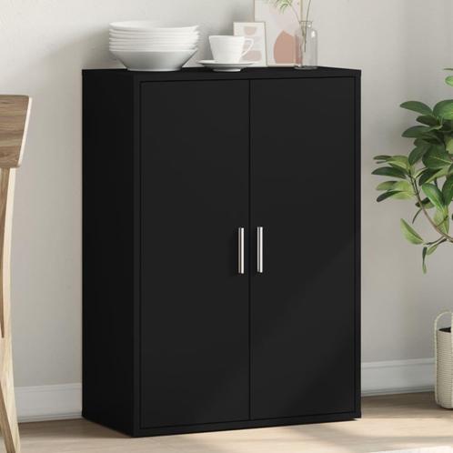 vidaXL Dressoir 60x31x84 cm bewerkt hout zwart, Huis en Inrichting, Kasten | Dressoirs, Nieuw, Verzenden