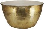 Salontafel rond - Ø 59x30,5 cm - Goud - WOMO-DESIGN, Huis en Inrichting, Verzenden, Nieuw
