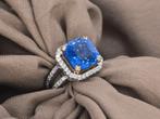 1 Gouden ring met diamanten en een natuurlijke..., Bijoux, Sacs & Beauté, Accessoires Autre, Ophalen