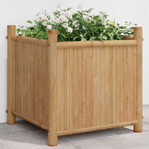 vidaXL Plantenbak 40x40x40 cm bamboe, Tuin en Terras, Bloempotten, Nieuw, Verzenden