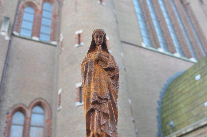 Beeld, gietijzeren maria - 45 cm - Gietijzer, Antiek en Kunst, Antiek | Boeken en Manuscripten