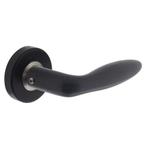 Intersteel deurklink Jupiter op ronde rozet rvs/mat zwart, Nieuw, Overige materialen, Klink of Kruk