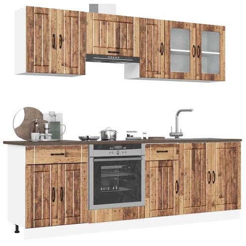 vidaXL 8-delige Keukenkastenset Kalmar bewerkt hout oud, Huis en Inrichting, Kasten | Overige, Nieuw, Verzenden