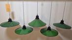 Plafondlamp (5) - Emaille, Staal - Emaille lamp, 5 stuks, Antiek en Kunst
