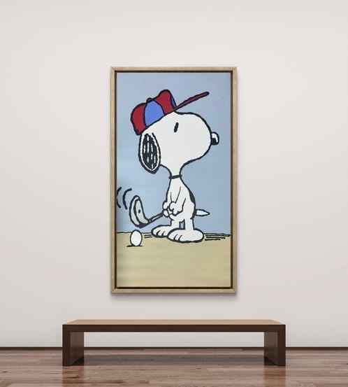 isem (1985) - Snoopy X golfing day (size XL 150x80cm), Antiek en Kunst, Kunst | Schilderijen | Modern
