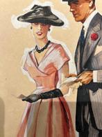 F. V. Roth (XX) - Elegantes Modepaaar, Antiek en Kunst