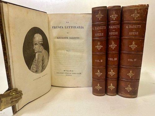 Baretti Giuseppe. - Opere. La Frusta Letteraria (I-II),, Antiek en Kunst, Antiek | Boeken en Manuscripten