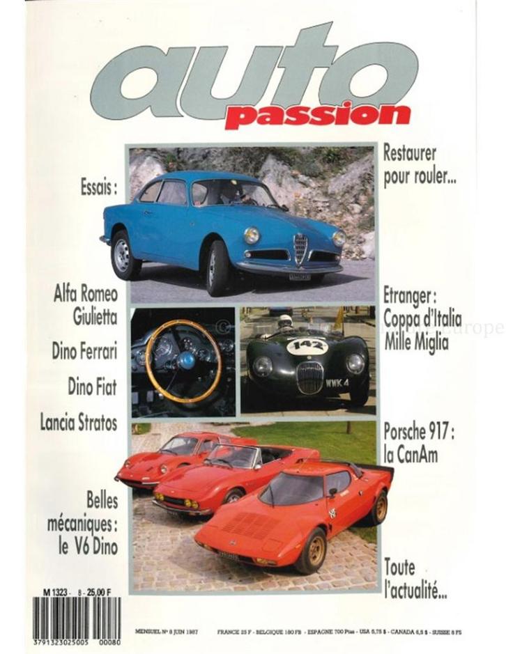 1987 AUTO PASSION TIJDSCHRIFT 8 FRANS, Boeken, Auto's | Folders en Tijdschriften