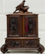 Boîte - Chêne, Damassé de coton, Antiquités & Art