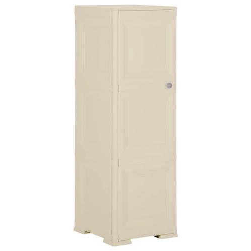 vidaXL Opbergkast hout-look 40x43x125 cm kunststof angorawit, Huis en Inrichting, Kasten | Overige, Nieuw, Verzenden