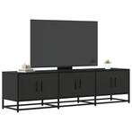 vidaXL Tv-meubel 150x35x41 cm bewerkt hout en metaal zwart, Huis en Inrichting, Kasten |Televisiemeubels, Verzenden, Nieuw