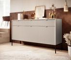 Dressoir beige 154x39x83 cm goud hotel chique, Huis en Inrichting, Kasten | Dressoirs, Verzenden, Nieuw, 25 tot 50 cm, 150 tot 200 cm