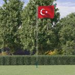 vidaXL Vlag met vlaggenmast Turkije 6,23 m aluminium, Diversen, Verzenden, Nieuw