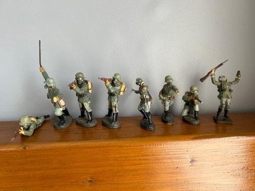Elastolin  - Speelgoed figuur 8x Soldats Allemands avec, Kinderen en Baby's, Speelgoed | Overig