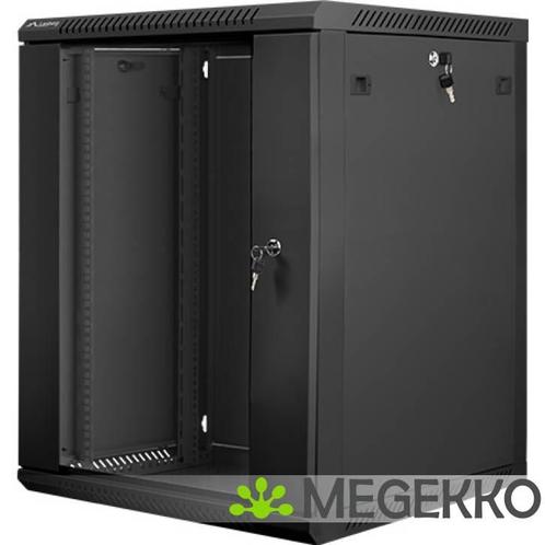 Lanberg WF01-6615-10B rack 15U Wandrek Zwart, Computers en Software, Computerbehuizingen, Nieuw, Verzenden