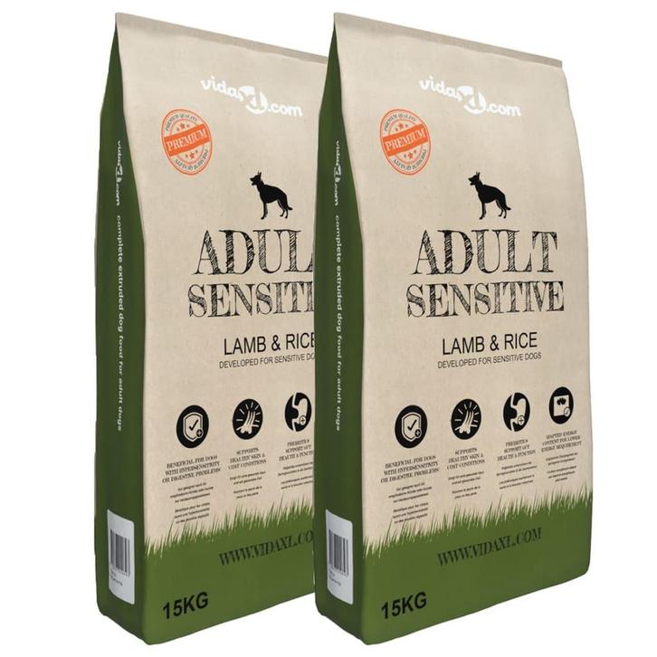 vidaXL Premium hondenvoer droog Adult Sensitive Lamb & Rice, Dieren en Toebehoren, Honden-accessoires, Nieuw, Verzenden