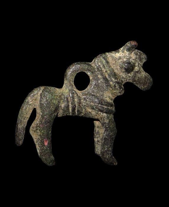 West-Aziatisch - Paard met bronzen harnas - Luristan -, Antiquités & Art, Antiquités | Autres Antiquités