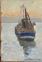 Carlo Domenici (1897-1981) - Marina con Barca