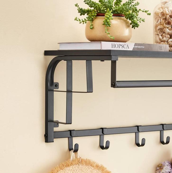 Wandkapstok Lea | BOSTIC, Huis en Inrichting, Woonaccessoires | Kapstokken, Nieuw, Hout, Verzenden