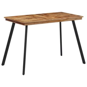 vidaXL Eettafel 120x62x76 cm massief teakhout, Maison & Meubles, Tables | Tables à manger, Verzenden