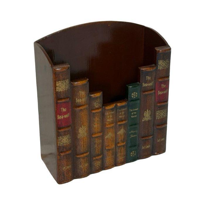 Tijdschriftenhouder - in vorm van klassieke boeken - Mahonie, Antiquités & Art, Curiosités & Brocante