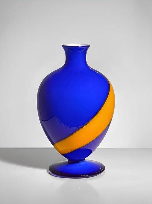 Salviati - Régis DHO pour Lampe Berger - Vaas - Opalino -, Antiek en Kunst, Antiek | Glaswerk en Kristal
