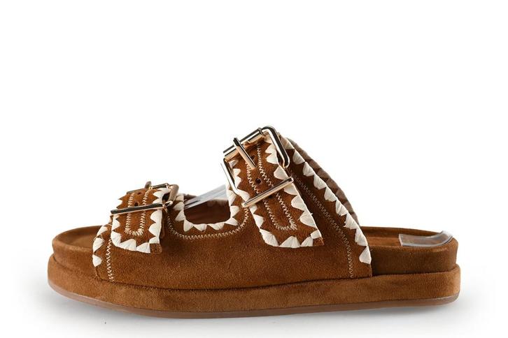 Manfield muiltjes in maat 38 Cognac | 5% korting, Kleding | Dames, Schoenen, Overige kleuren, Gedragen, Verzenden