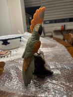 Figuur - Pappagallo su geode di ametista - Steen, Metaal,, Antiek en Kunst