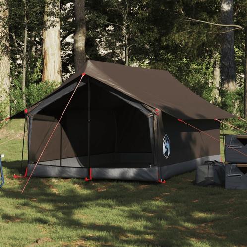 vidaXL Tente de camping 2 personnes marron imperméable, Caravanes & Camping, Tentes, Neuf, Envoi