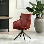 Set van 8 Leren draaibare eetkamerstoelen Fancy - Granada, Huis en Inrichting, Stoelen, Ophalen of Verzenden, Nieuw, Leer