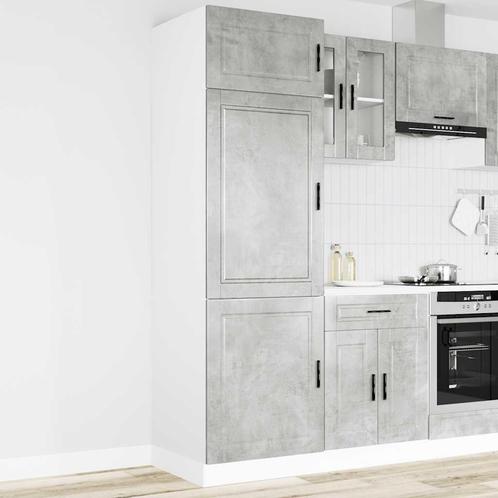 vidaXL Keukenkast Porto bewerkt hout betongrijs, Huis en Inrichting, Kasten | Overige, Nieuw, Verzenden