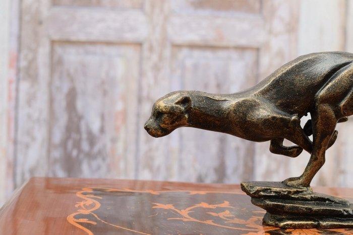 Cheetah - Beeldje - Gietijzer, Antiquités & Art, Curiosités & Brocante