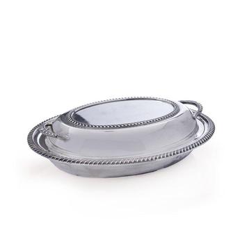 Old Sheffield Plate Style Silver-Plated Covered Serving Dish