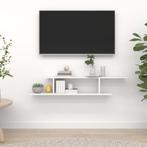 vidaXL Tv-wandschap 125x18x23 cm bewerkt hout wit, Huis en Inrichting, Kasten | Wandmeubels, Verzenden, Nieuw