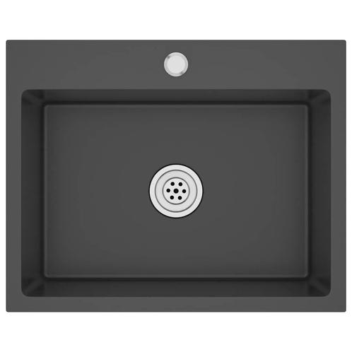 Zwarte Spoelbak RVS | Handgemaakt | Tweede Kansje -40%, Huis en Inrichting, Keuken | Keukenelementen, 50 tot 75 cm, Zwart, Nieuw
